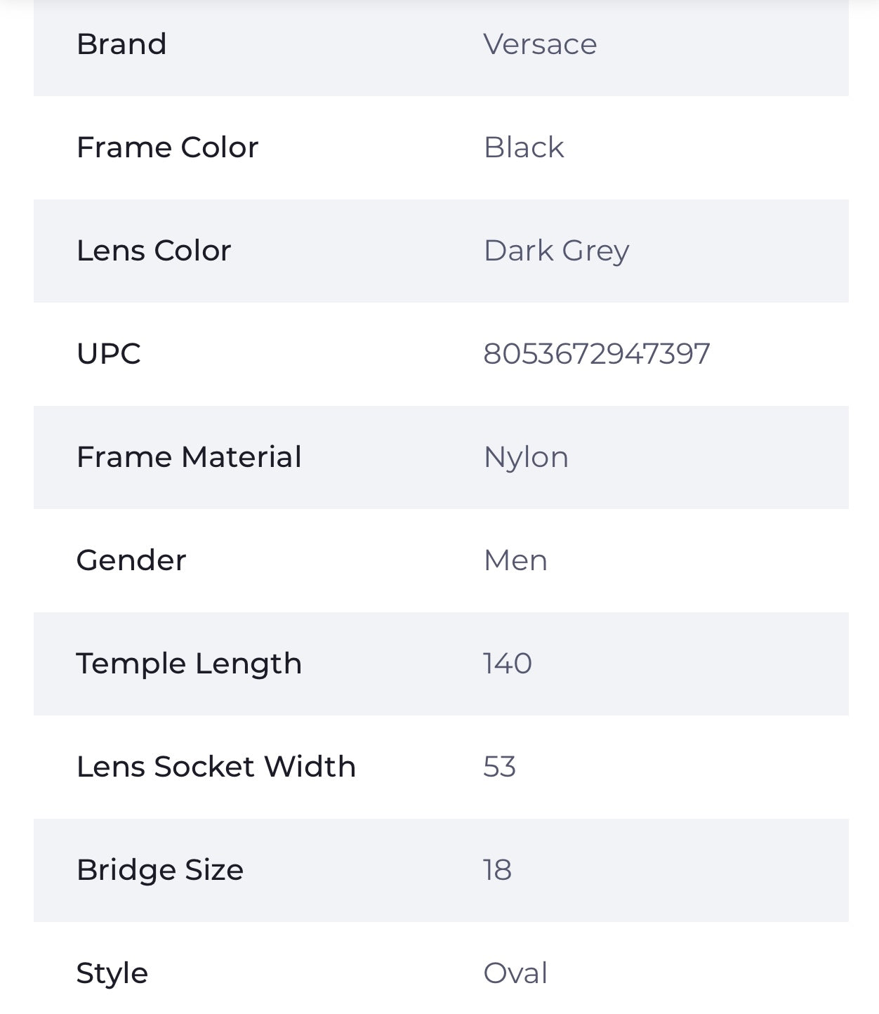 Unisex Versace Shade